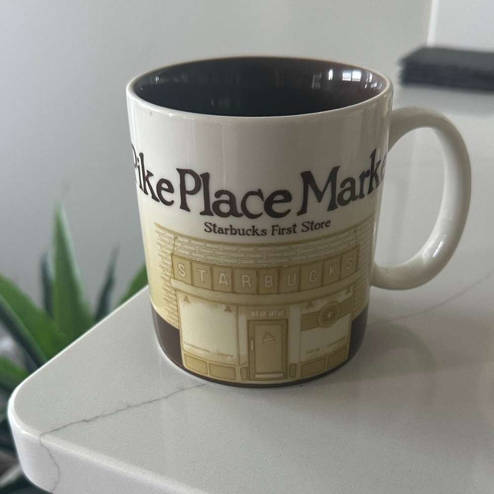 Starbucks Pike Place Market Mug - Cream and Brown